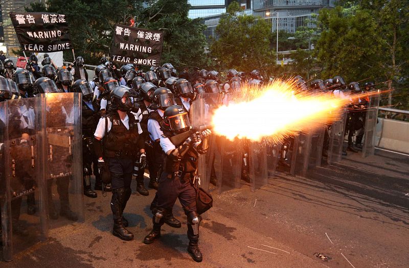 Protesters demonstrate against a proposed extradition bill in Hong Kong