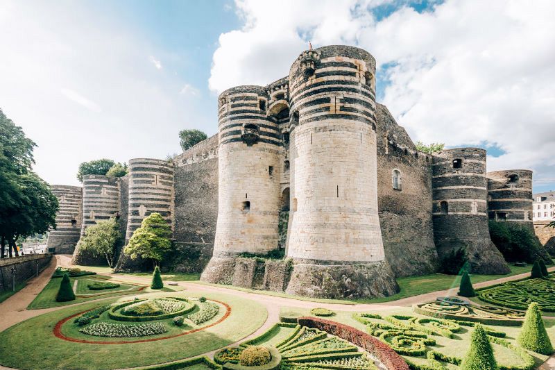 Torres de la muralla del castillo de Angers.