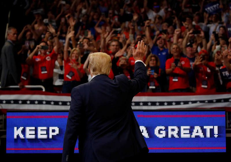 El acto formal de campaña de Donald Trump para su reelección en 2020