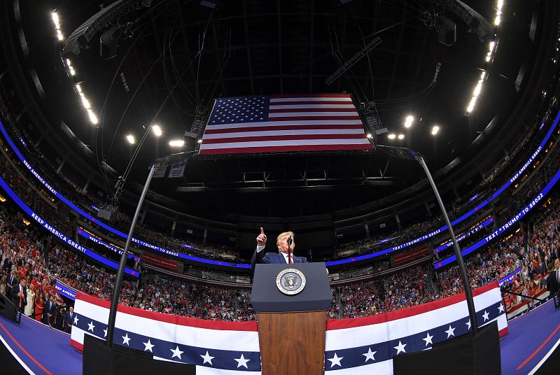 En su discurso, Trump ha prometido deportar más inmigrantes y parar a la "izquierda radical". Foto: Mandel Ngan/Afp