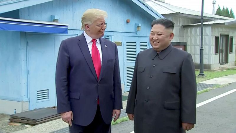 Encuentro entre Donald Trump y Kim Jong-un en la frontera entre las dos Coreas