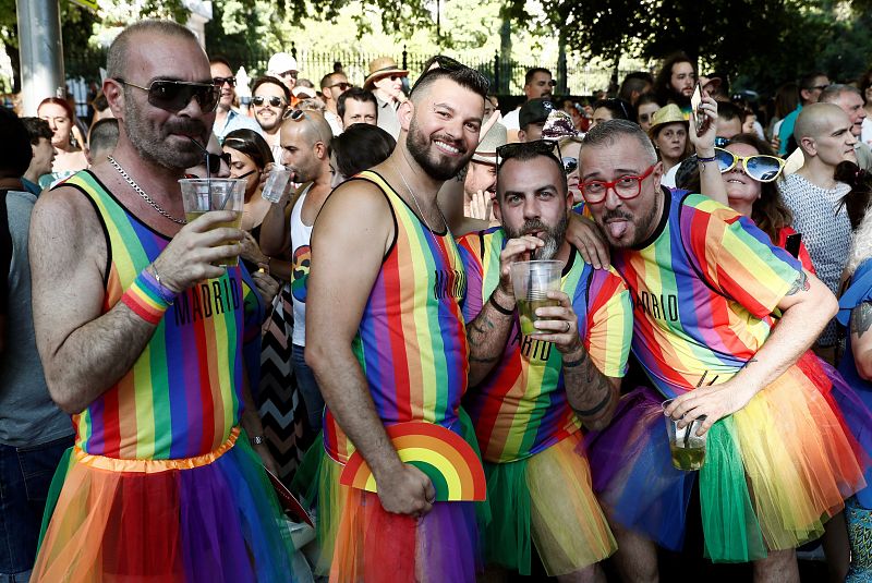 Participantes en la manifestación del Orgullo en Madrid