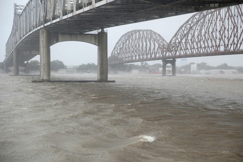 El río Atchafalaya a su paso por Morgan City