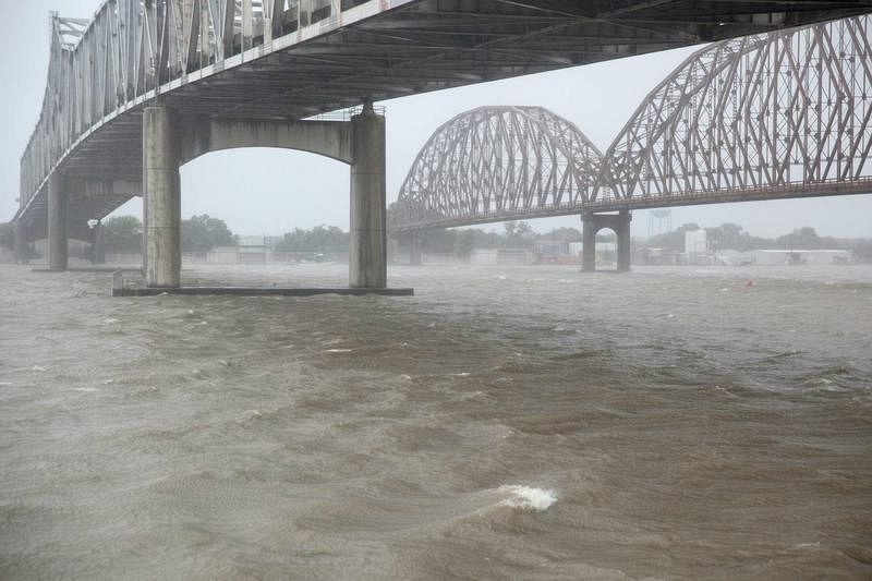 El río Atchafalaya a su paso por Morgan City