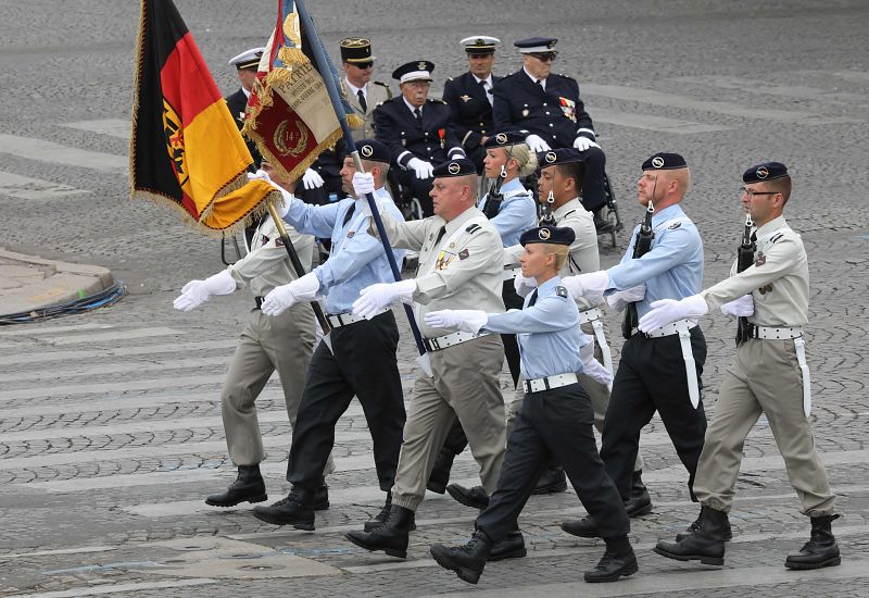 Soldados de la Brigada Franco-Alemana