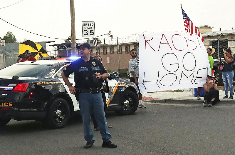 Las protestas en El Paso (Texas) han coincidido en acusar a Trump de racista por su discurso antiinmigración