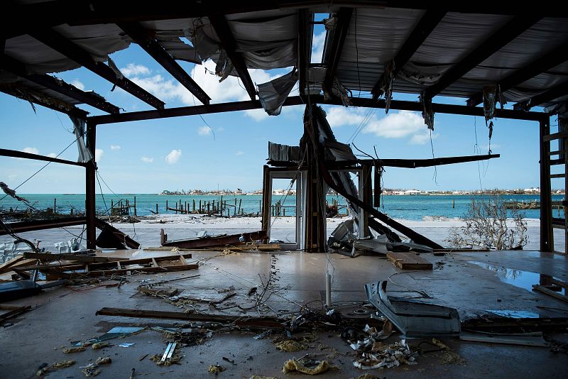 Vista de los daños causados por el huracán Dorian en la isla Gran Abaco.