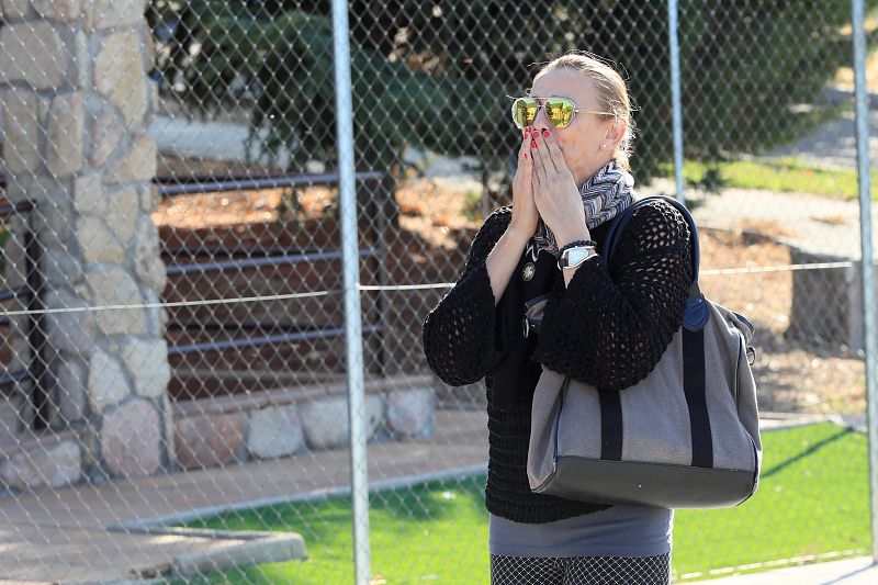Coral Bistuer, en la capilla ardiente de Blanca Fernández Ochoa