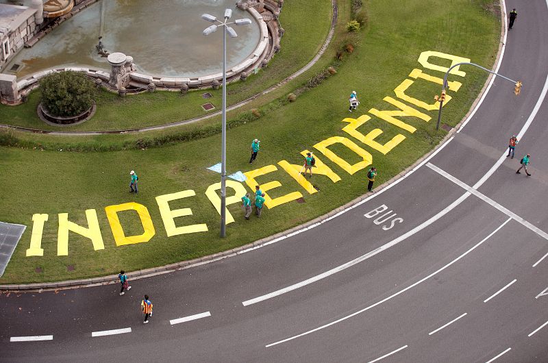 Diada 2019 - Mensajes independentistas antes de la manifestación