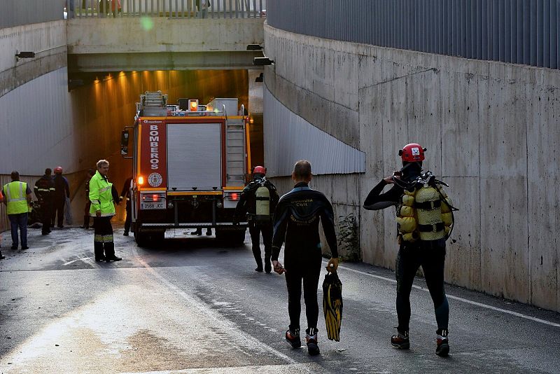 Gota fría Almería - Trabajos en túnel donde ha fallecido una persona