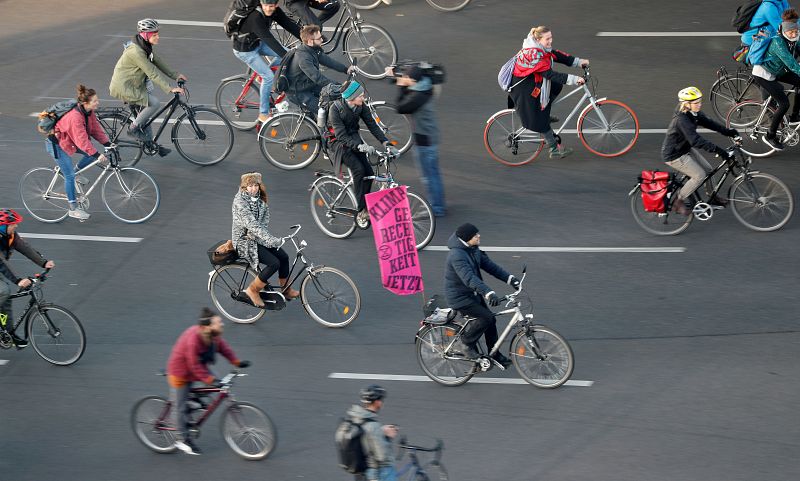 Manifestación ciclista en Alemania