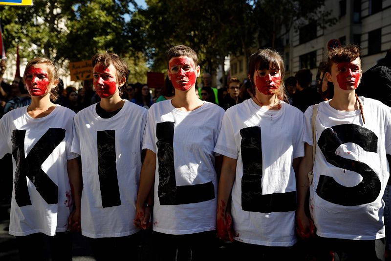 Protestas en Paris para pedir más acciones ante el cambio climático