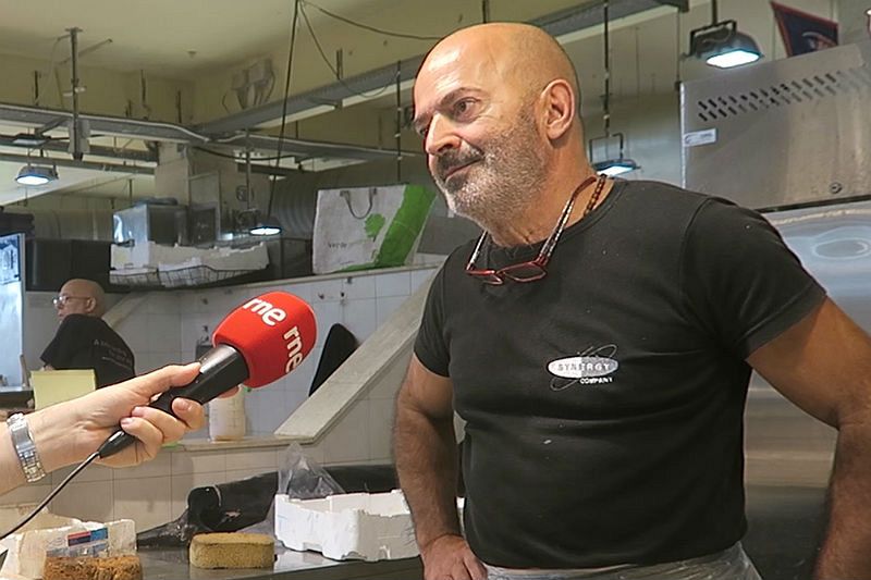 Palmas Domenico, pescadero del mercado San Benedetto (Cagliari).