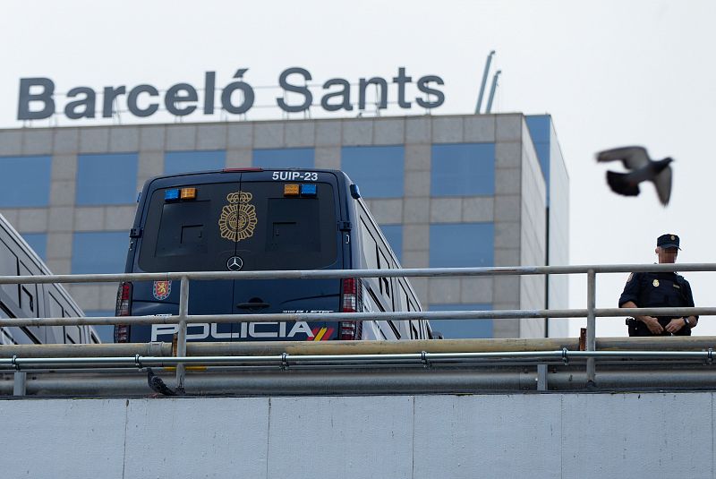 Dispositivo de seguridad en la Estación de Sants de Barcelona