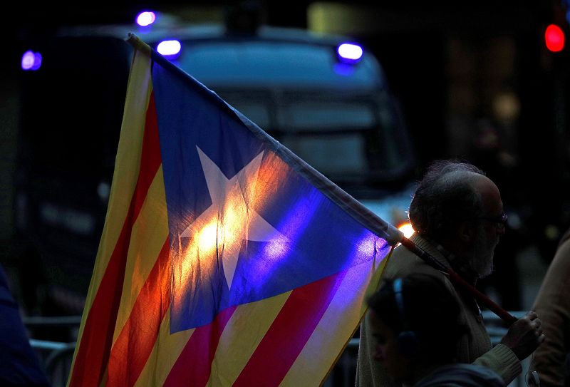 Las protestas pacíficas se abren paso en Barcelona