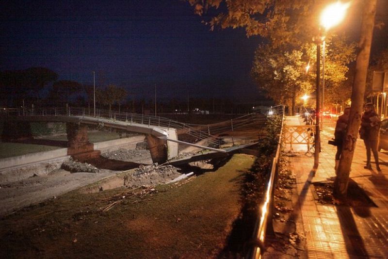 Fuertes derrumbes en Tarragona