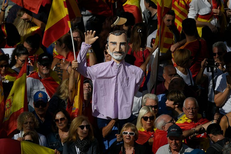 Manifestación en Barcelona contra el 'procés'