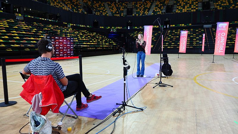 Pablo Wessling y la última candidata de la mañana en la Fase 1 del casting OT 2020 en Bilbao