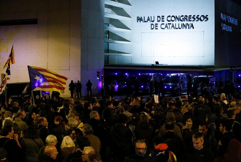 Protestes independentistes per la visita del Rei a Barcelona