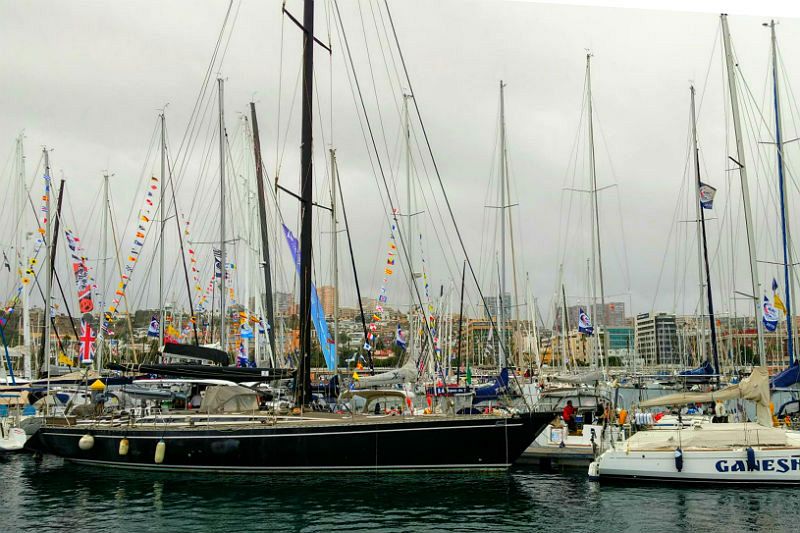 Muelle deportivo del Puerto de Las Palmas.