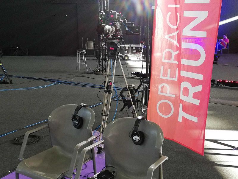 Las sillas esperan a los jueces, que no se van a perder ningún detalle en la fase 1 del casting de OT 2020 en Las Palmas de Gran Canaria