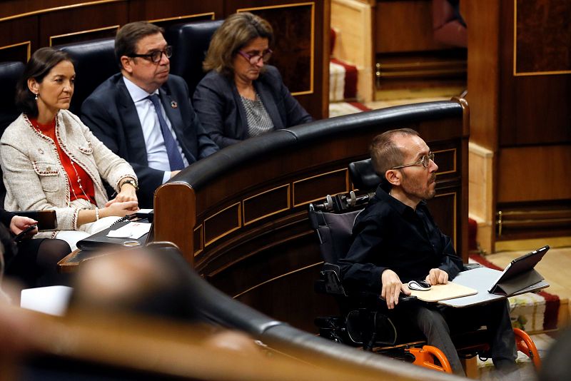 Pablo Echenique en el hemiciclo del Congreso