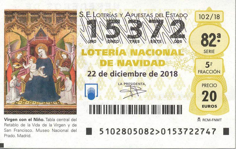 Décimo del 2018 | Lotería de Navidad 2021