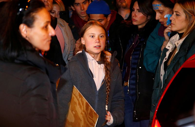 Greta Thunberg participa en la manifestación