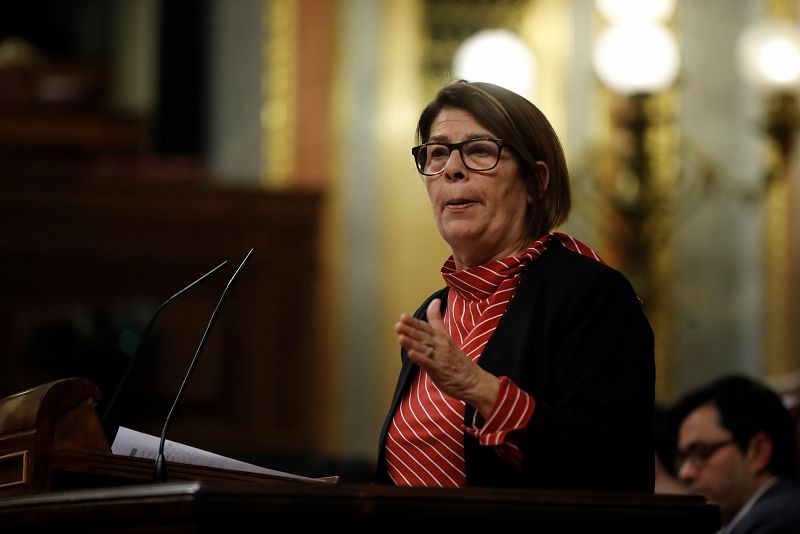 La portavoz de Más País, Inés Sabanés, durante su intervención ante el pleno del Congreso de los Diputados