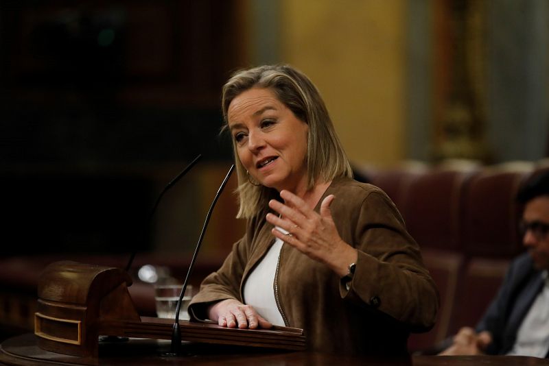 La diputada de Coalición Canaria, Ana Oramas, durante su intervención ante el pleno del Congreso de los Diputados