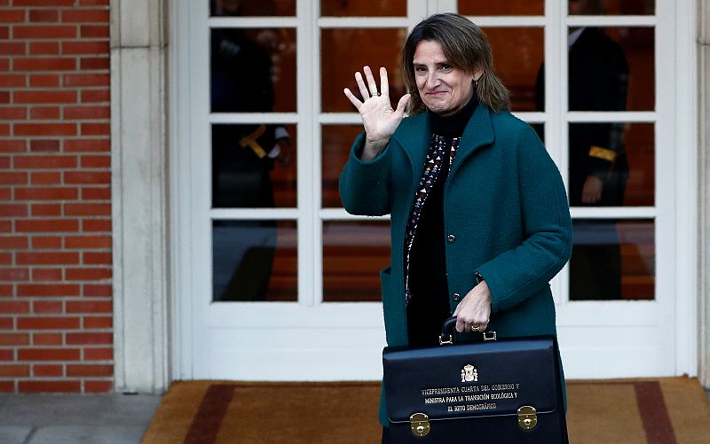 La vicepresidenta para la Transición Ecológica y el Reto Demográfico, Teresa Ribera, asiste a la primera reunión del nuevo Gobierno de Pedro Sánchez.