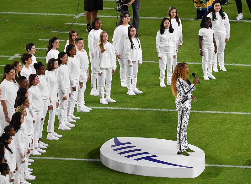 La cantante Yolanda Adams, en la actuación previa al evento.