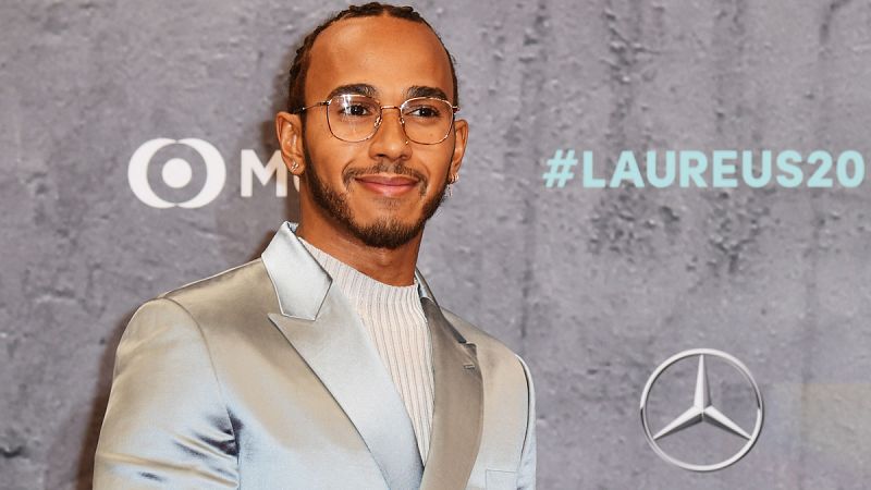 Lewis Hamilton, a su llegada a la gala