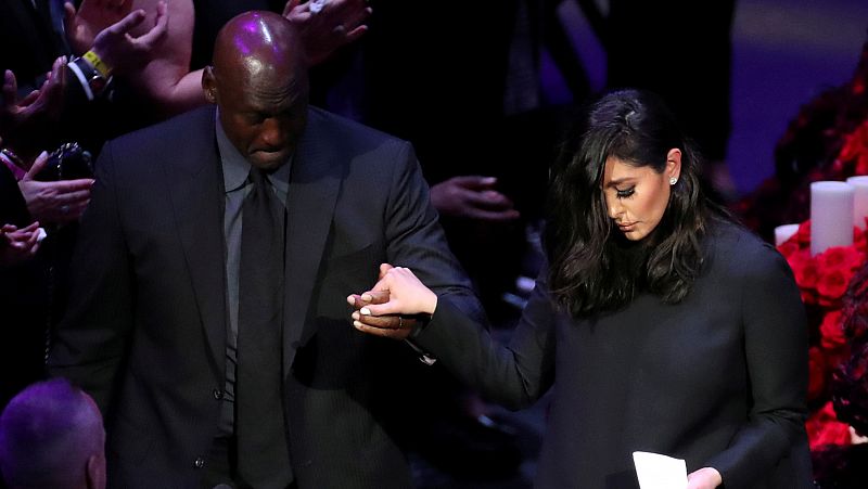 Public memorial for NBA great Kobe Bryant, his daughter Gianna and seven others killed in a helicopter crash on January 26, at the Staples Center in Los Angeles, California