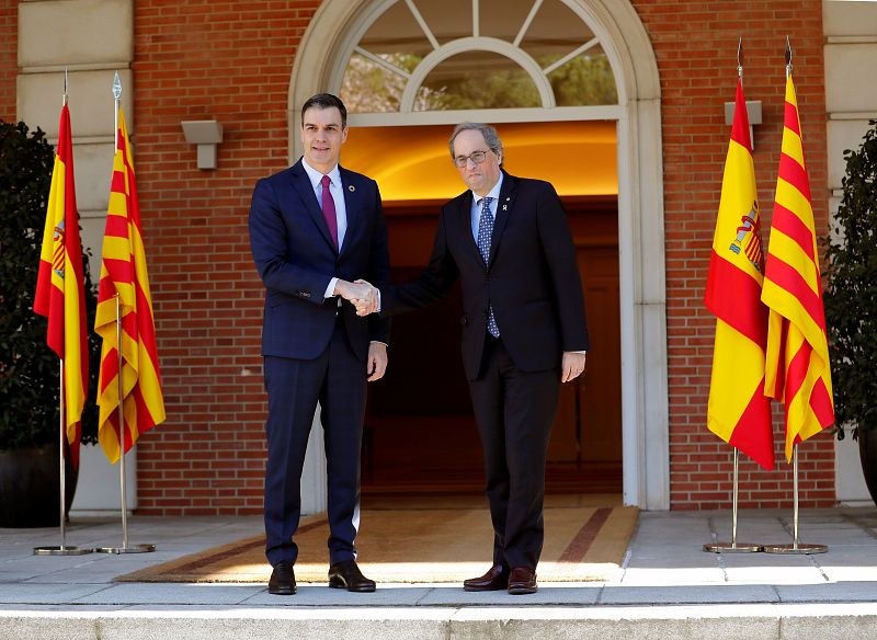 Mesa de diálogo Gobierno-Generalitat en el palacio de la Moncloa