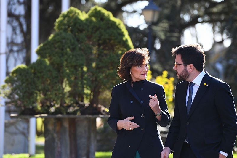 Mesa de diálogo Gobierno-Generalitat en el palacio de la Moncloa