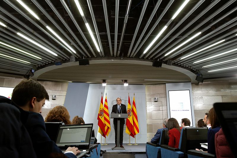 Mesa de diálogo Gobierno-Generalitat en el palacio de la Moncloa