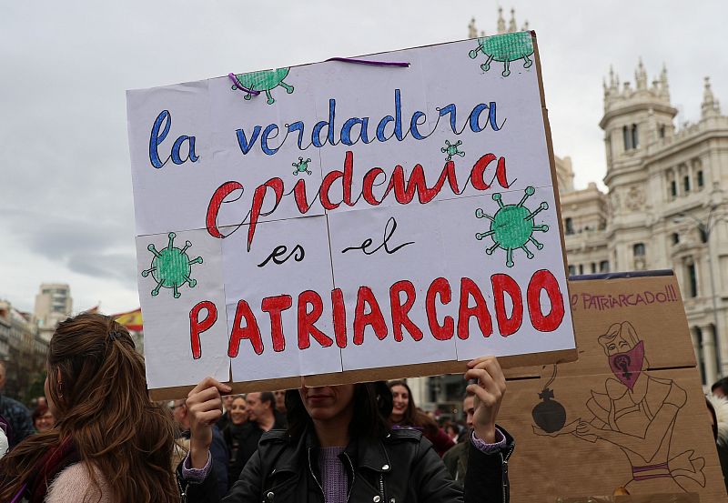 Manifestación por el Día de la Mujer en Madrid