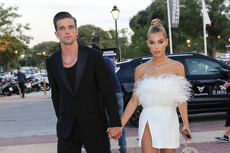 River Viiperi y Jessica Goicoechea en el aniversario de la revista GQ, el pasado mes de julio en Madrid.