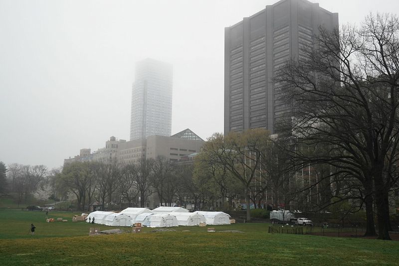 Hospital de Emergencia en Central Park, en la ciudad de Nueva York.