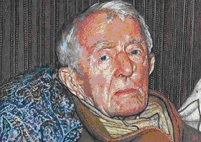 Retrato de Paul Bowles. Acrílico sobre tabla