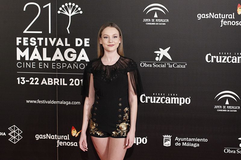 Ester Expósito en la presentación de la 21 edición del Festival de cine de Málaga (abril de 2018).