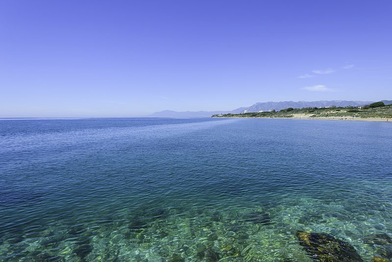 Cabopino Beach in Marbella, Malaga, Spain