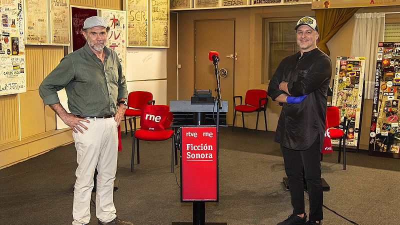 Roberto Álamo y Joaquín Notario, ensayando 'Magallanes, el viaje infinito'