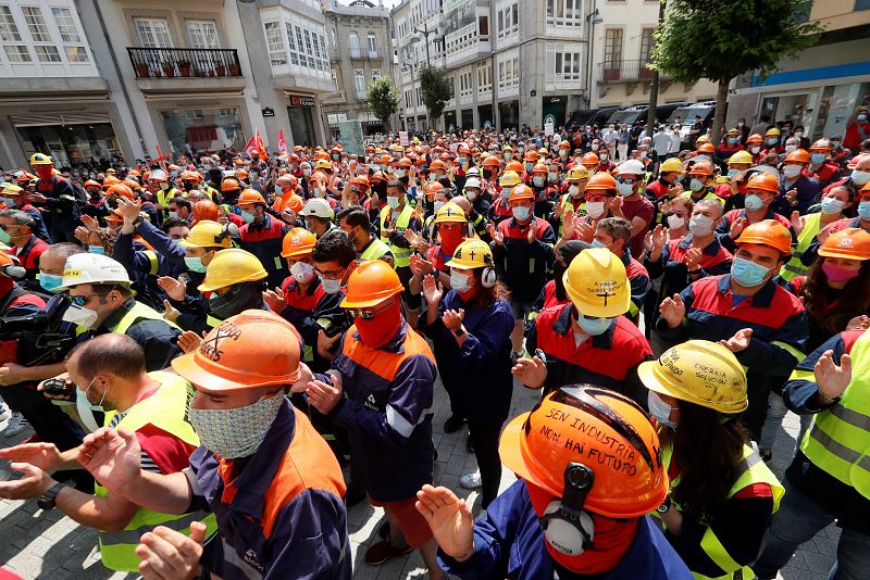 Protesta de los trabajadores de Alcoa