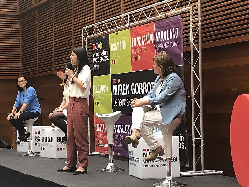 Irene Montero acompaña a Gorrotxategi en Donostia