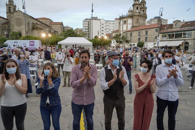 Elecciones Galicia 2020: La ministra Yolanda Díaz, con Antón Gómez-Reino en Pontevedra