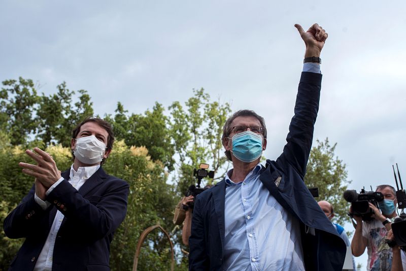 Elecciones gallegas 2020: Mitin de Núñez Feijóo con el presidente de Castilla y León