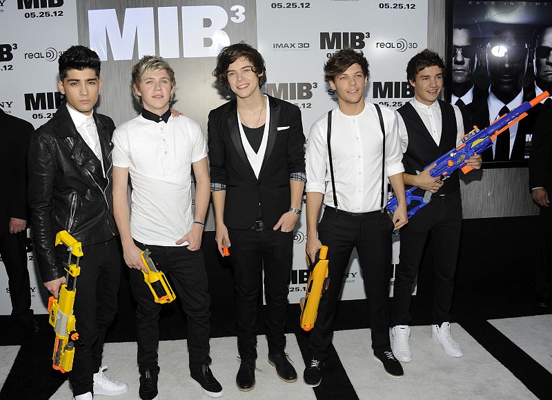 One Direction en la première de "Men in Black 3" en el Ziegfeld Theater de Nueva York (2012).