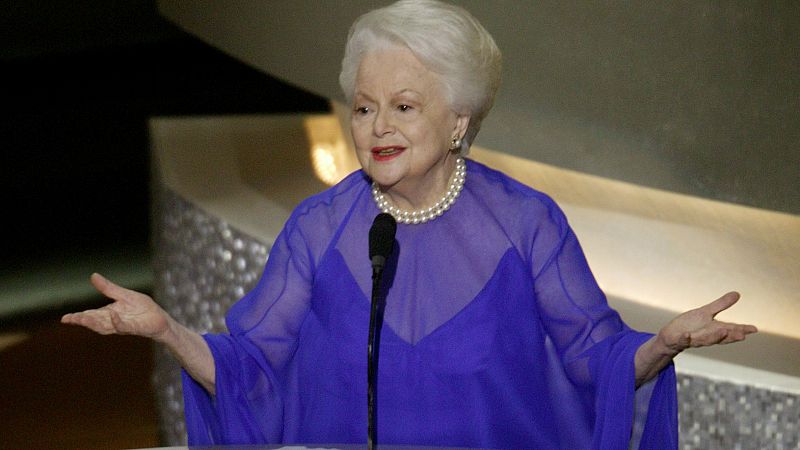 Olivia de Havilland, durante una gala de los Oscar en 2003.